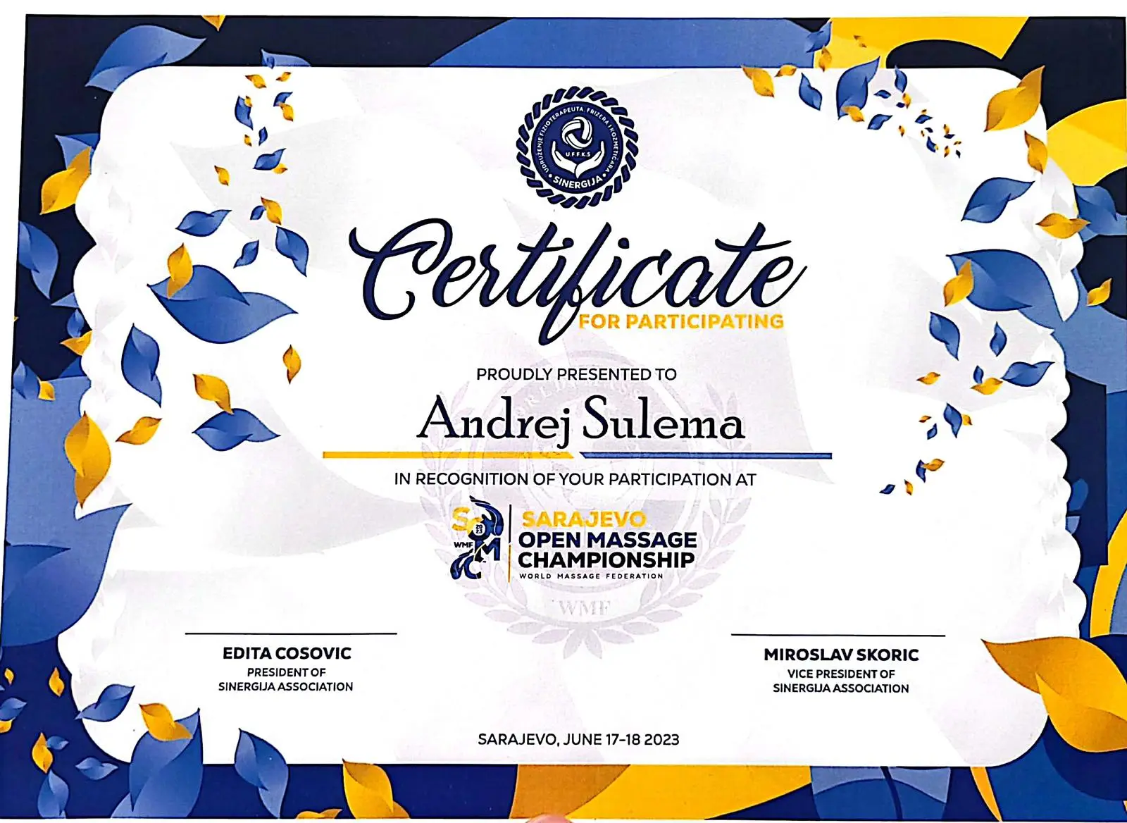 Sarajevo Open Massage Champ