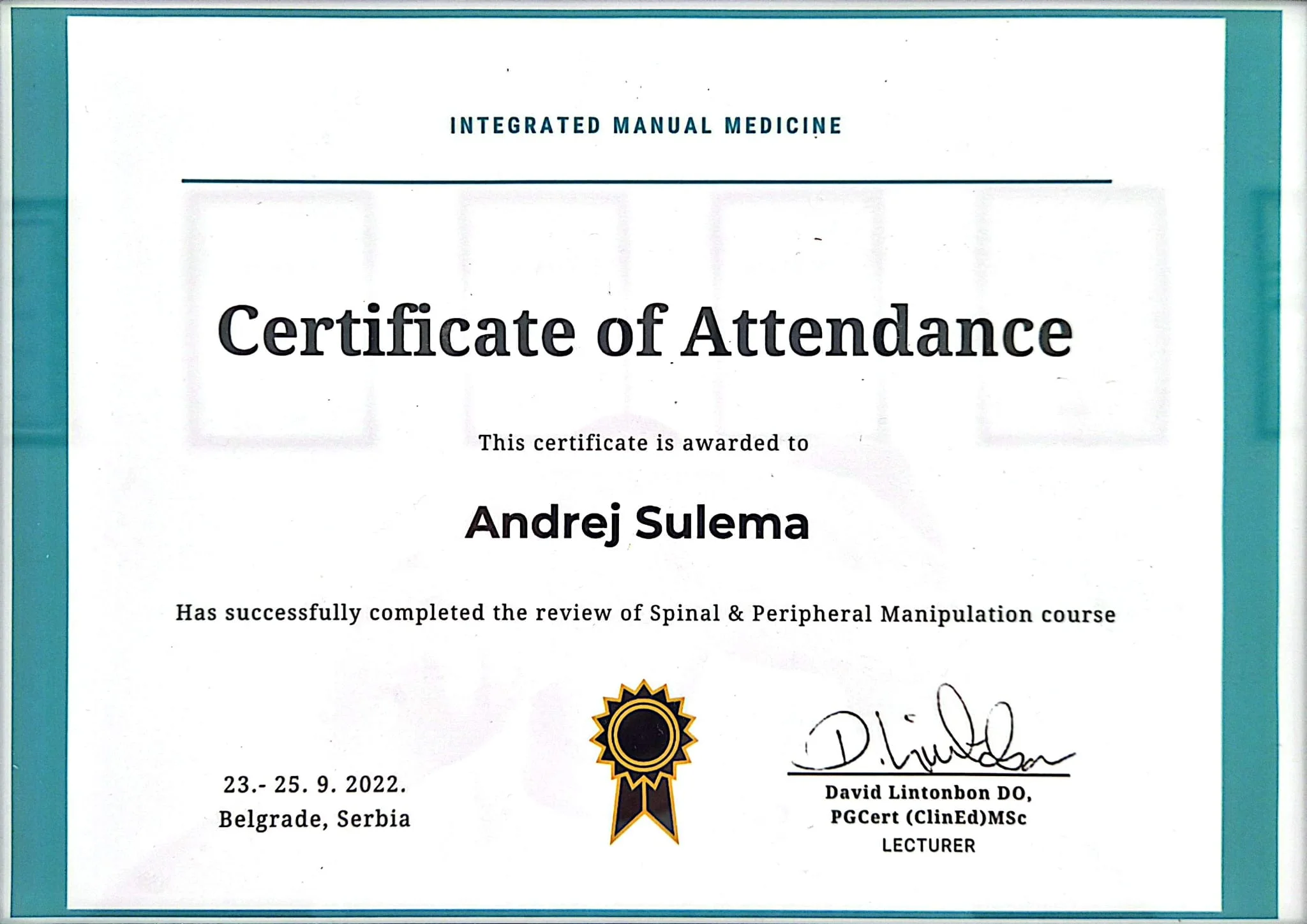 Spinal And Peripheral Manipulation